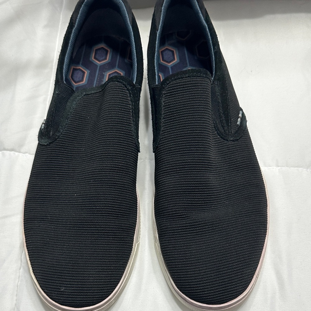 Ted Baker Black Textured Slip-On Loafers